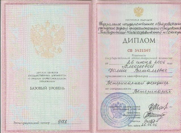 Юлия Витальевна Алексеева