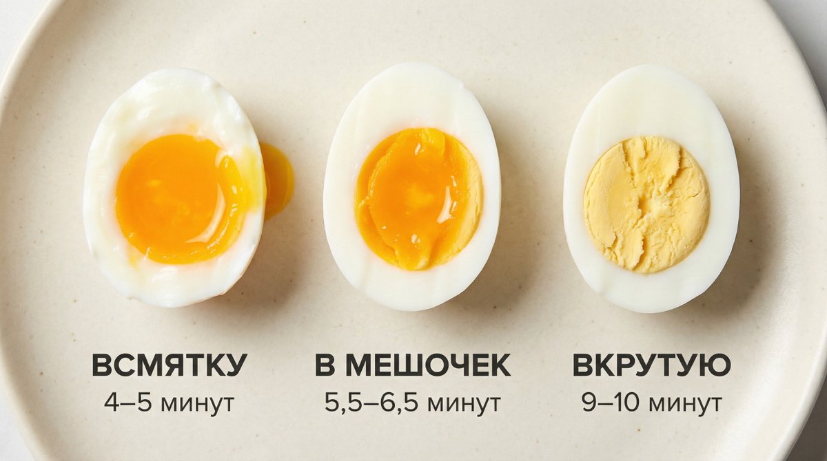 Степени проварки яиц