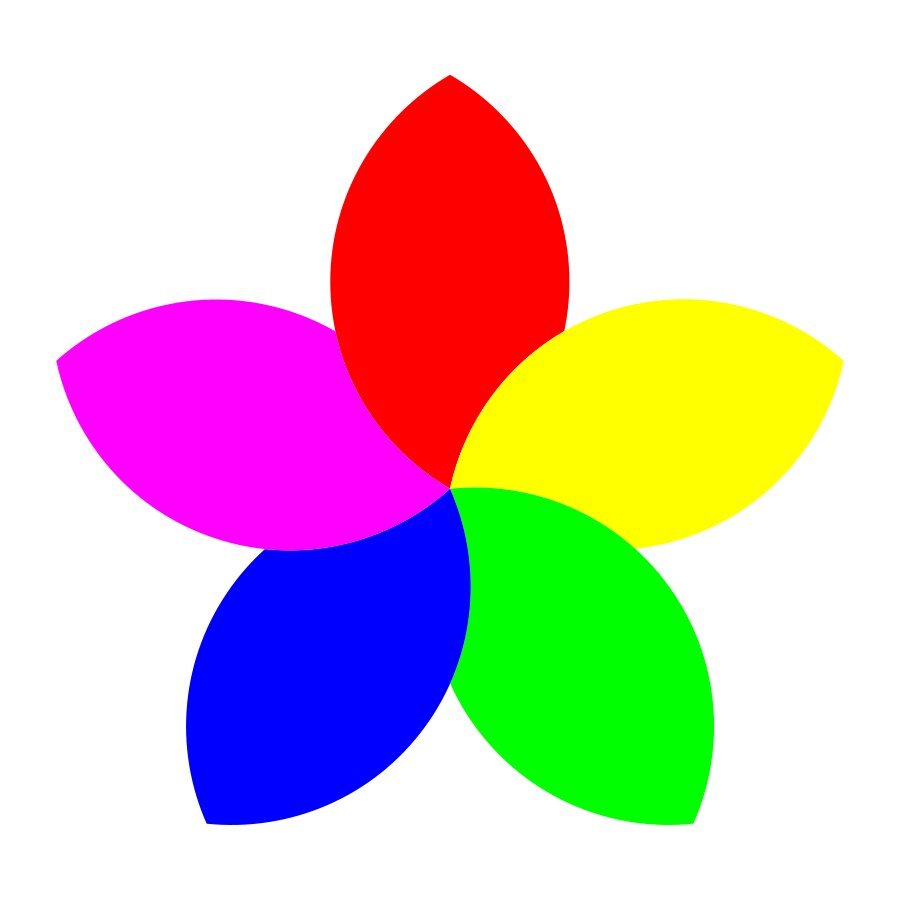 Цветочек с разноцветными лепестками