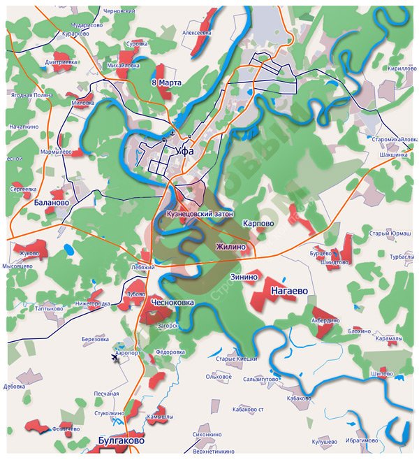 Карта зубово уфимский район с улицами