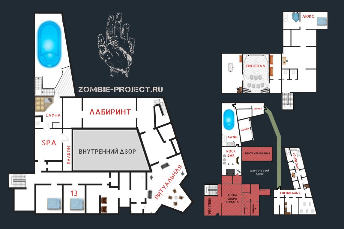 Zombie project карта