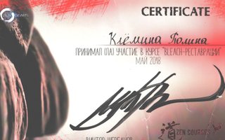 сертификат/документ врача Полины Владиславны Клёминой