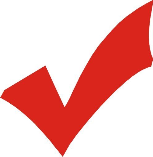 Красная галочка картинка на прозрачном фоне
