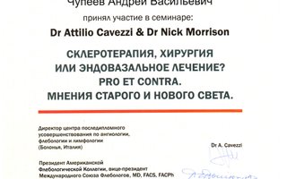 сертификат/документ врача Андрея Васильевича Чупеева