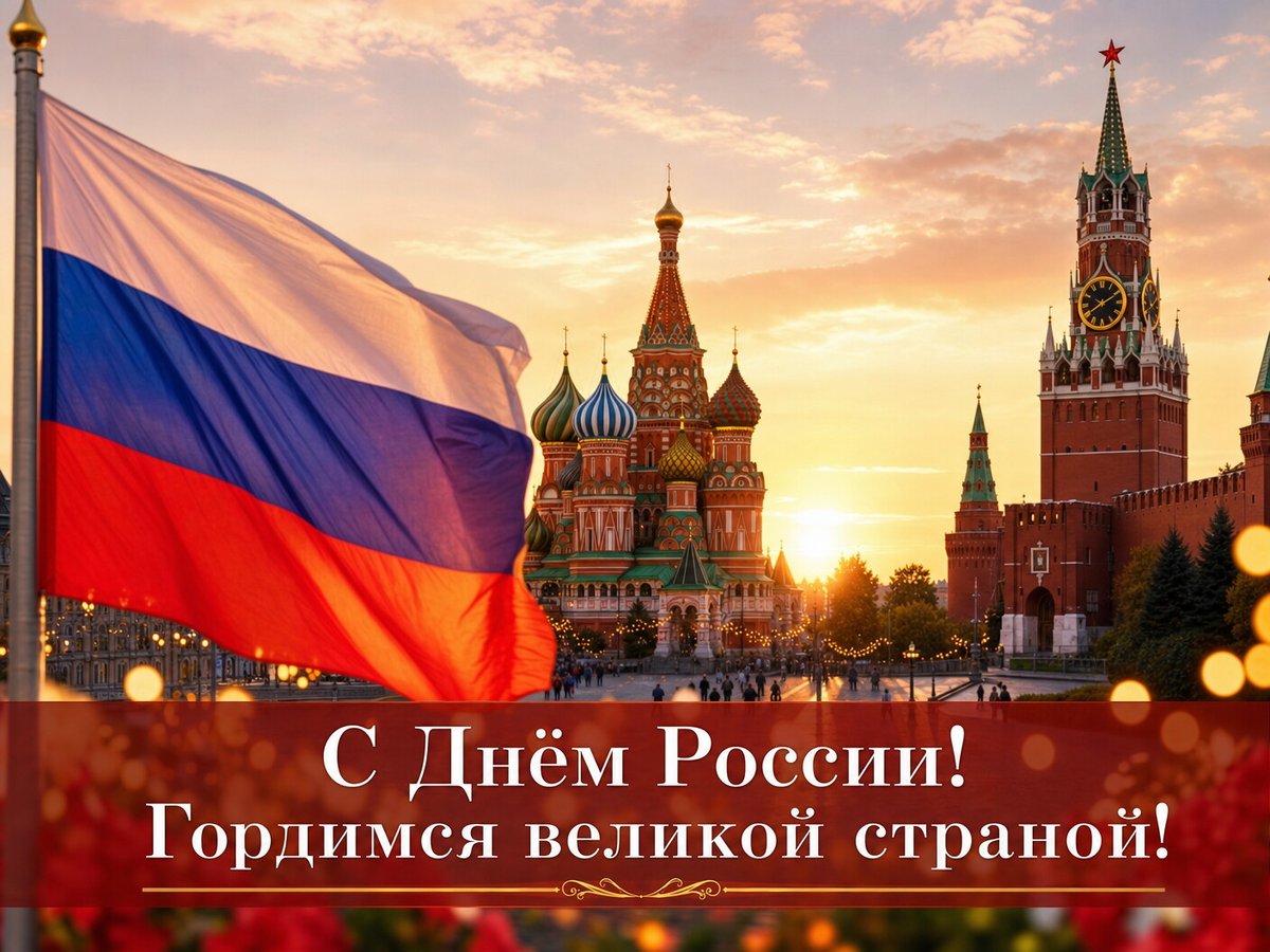 Открытка с Днём России