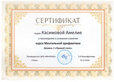 сертификат/документ Олимпиадного центра математики, дизайна и программирования Матрица на проспекте Победы